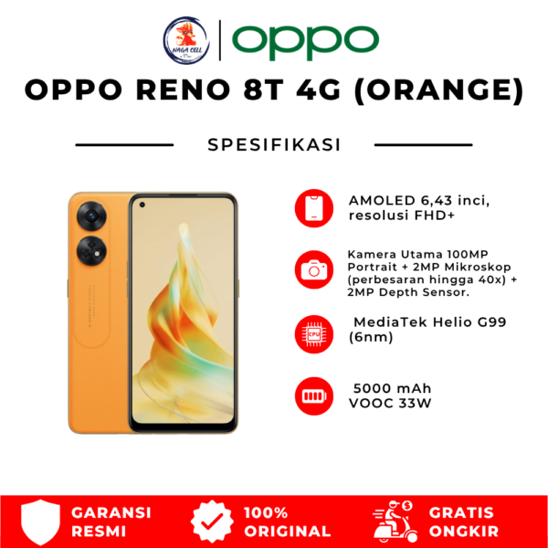 OPPO RENO 8T 4G 8/256 ORANGE