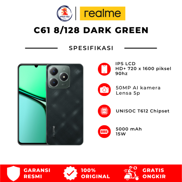REALME C61 8/128 DARK GREEN